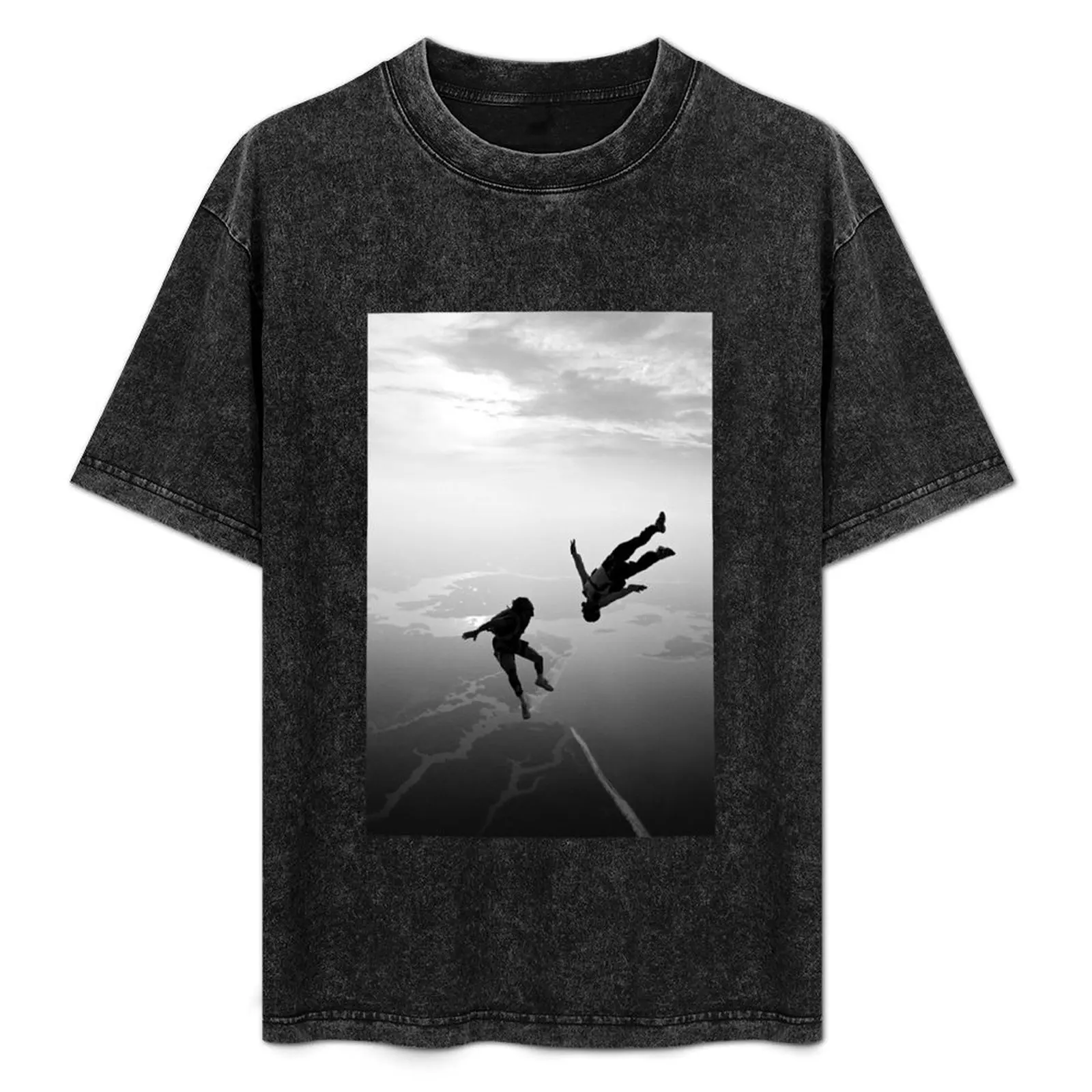 Skydiving feels T-Shirt Short sleeve tee oversized graphic tee Aesthetic clothing t shirt men 100℅ cotton