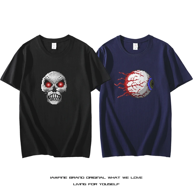 

Men's and Women's Game Peripherals Cthulhu Style Daily Summer Cotton T Shirts Men Simple O Neck Stretch Solid New Tops Clothing
