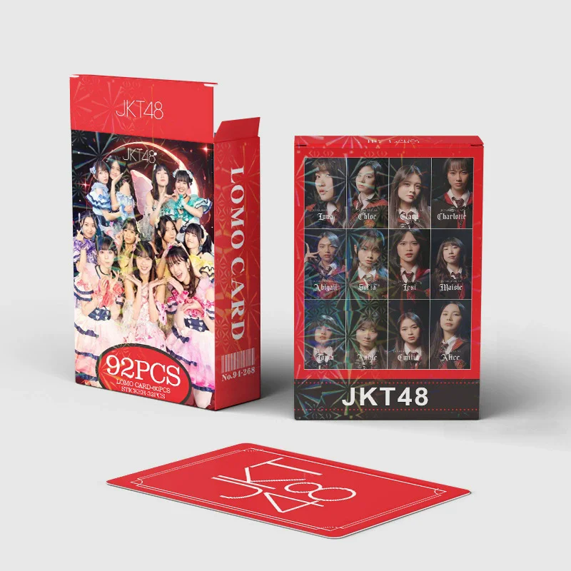 

92 Pcs JKT48 Laser Lomo Card Set - Holographic Photocards of Indonesia Girl Group with Stickers Ideal Fans Gift