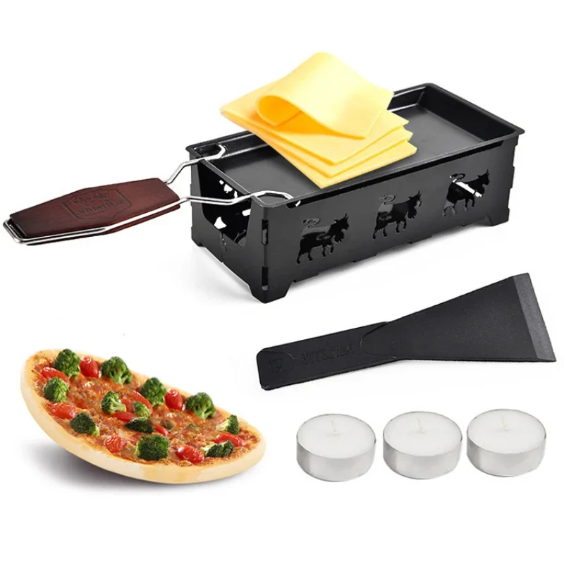 Bandeja de Metal antiadherente para hornear Raclette, juego de espátula para MARCO DE estufa, herramienta de cocina para hornear