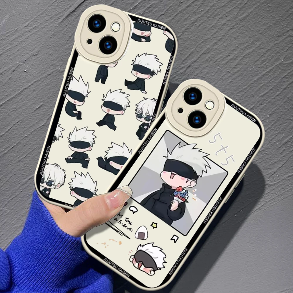 jujutsu kaisen cartoon Soft Silicone Case for iPhone 15 Plus 14 13 12 11 X XS XR Pro Max Mini 8 7 Plus