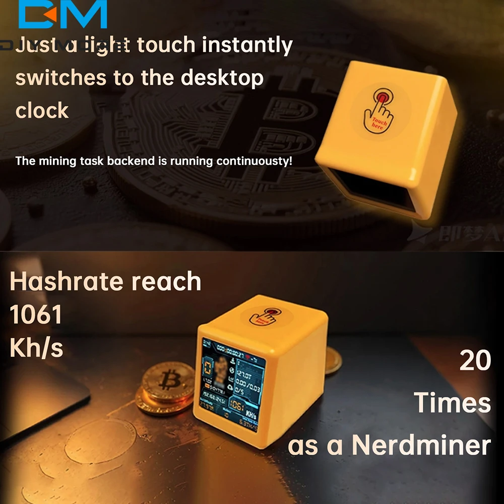 ESP32 1.54 بوصة لوحة تطوير العرض ESP32-DROOM لوحة تطوير ساعة سطح المكتب لحساب معدل التجزئة 1060 كيلو هرتز/ثانية نوع C #1