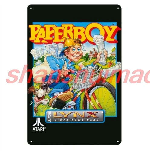 Paperboy Retro Video Game Metal Poster Tin Sign 20*30cm sign
