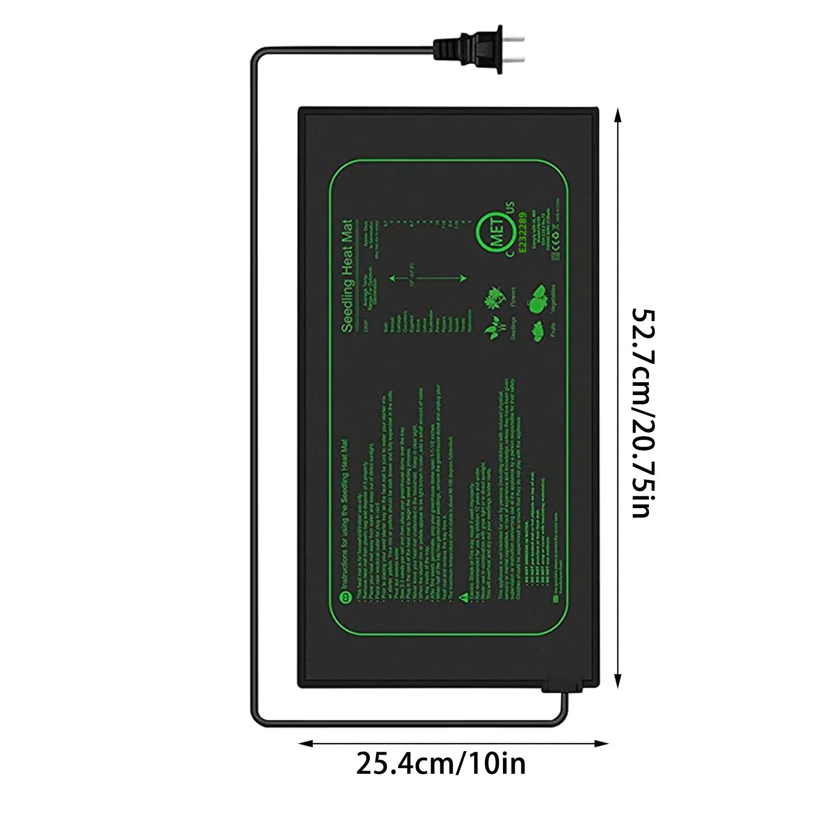 Seedling Heat Mat For Seed Starting,10 Inch X 20.75 Inch Waterproof Heating Pad For Indoor Plants Germination