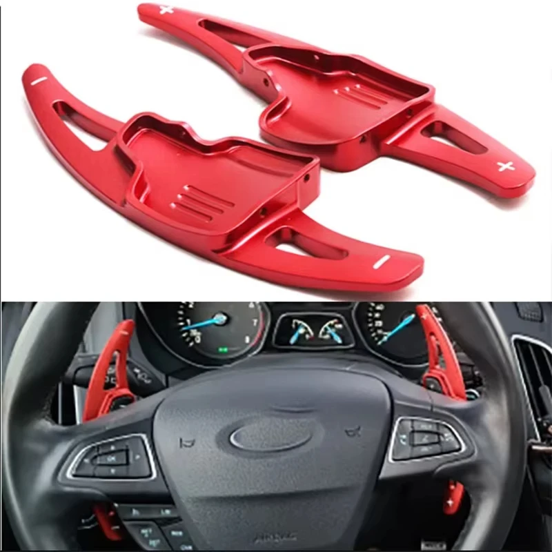 

Pair Car Auto Steering Wheel Shift Paddle Extender Stickers Aluminum For Ford Focus Kuga Ecosport Cooper Car Accessories 1set