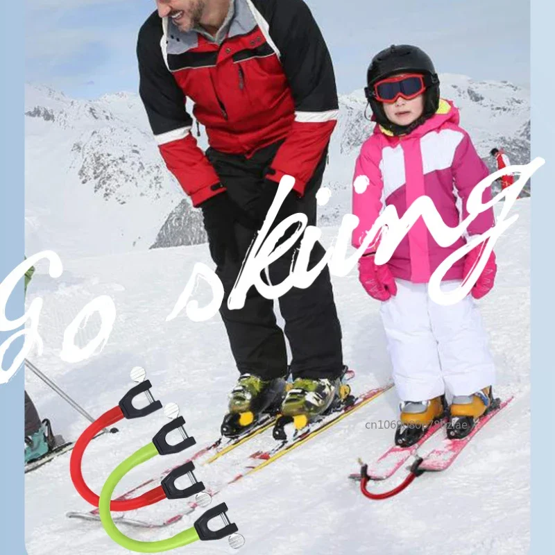 Snowboard Connectors Ski Tip Connector for Beginners Ski Wedge Aid Connector Outdoor Training Exercise Snowboarding Accessory