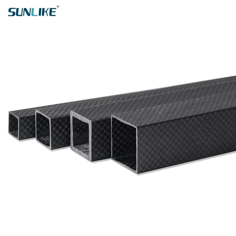 

2 Pcs 3K Carbon Fiber Square Tube Length 500mm OD 30 32 34 35 36 40mm Matte Finish For Plant Protection Drone Carbon Square Tube