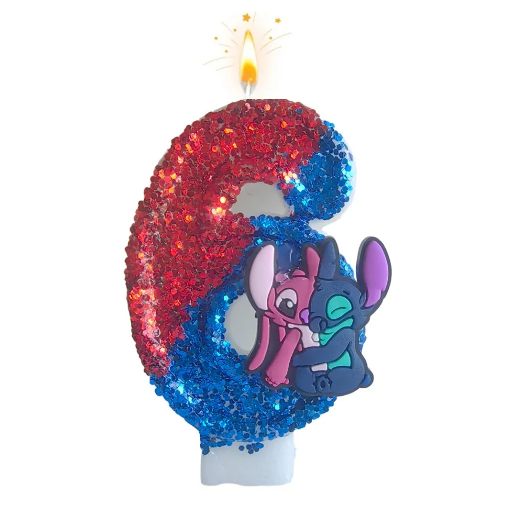 غرزة الترتر الشموع الرقمية حفلة عيد ميلاد كعكة الديكور المساعدة