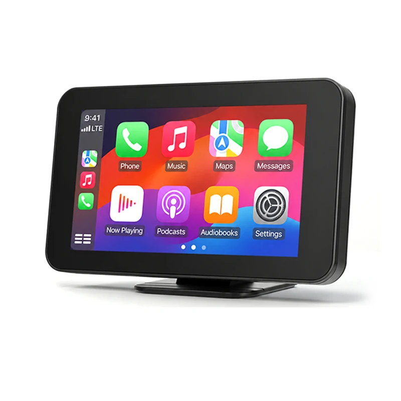 Podofo 4,7'' Kabelloses Carplay Android Auto Autoradio Bluetooth EQ FM GPS USB Auto-Monitor AUX Multimedia Touchscreen-Monitor AirPlay Android Cast IPS-Bildschirm-Player