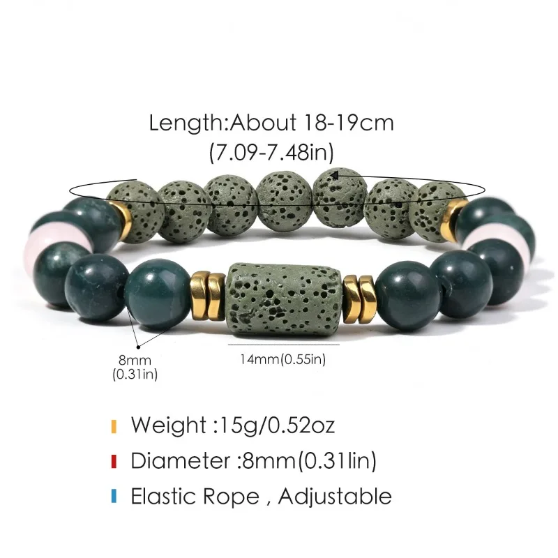 Mens Bracelet Lava Stone Perfume Diffuser Beads Bracelet Meditation Yoga Chakra Braclet Pulsera Madera Hombre Armband Herren