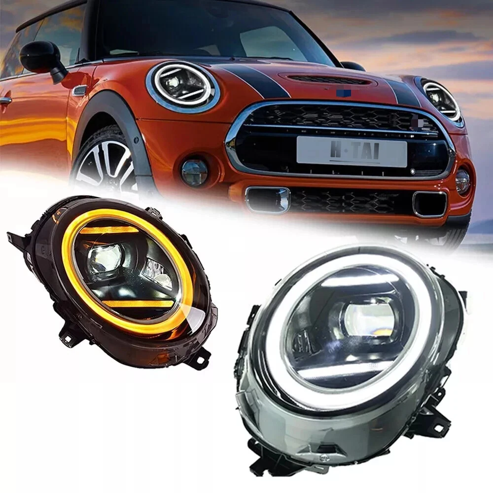 Pair Headlight Assembly For BMW Mini F55 F56 F57 2014-2021 Headlamp Daytime Running Lights High Beam Low Beam LED Head Lights