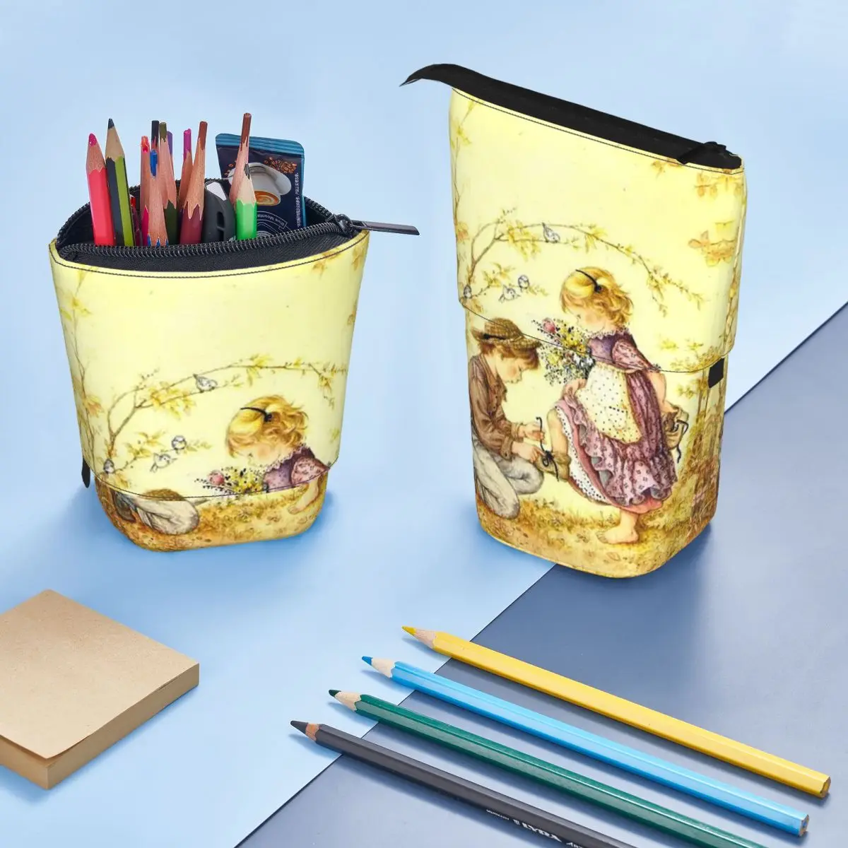 مخصص S-Sarahs K-Kays Kawaii مقلمة بنات بنين سعة كبيرة الكرتون فتاة قلم رصاص الحقيبة الطلاب القرطاسية