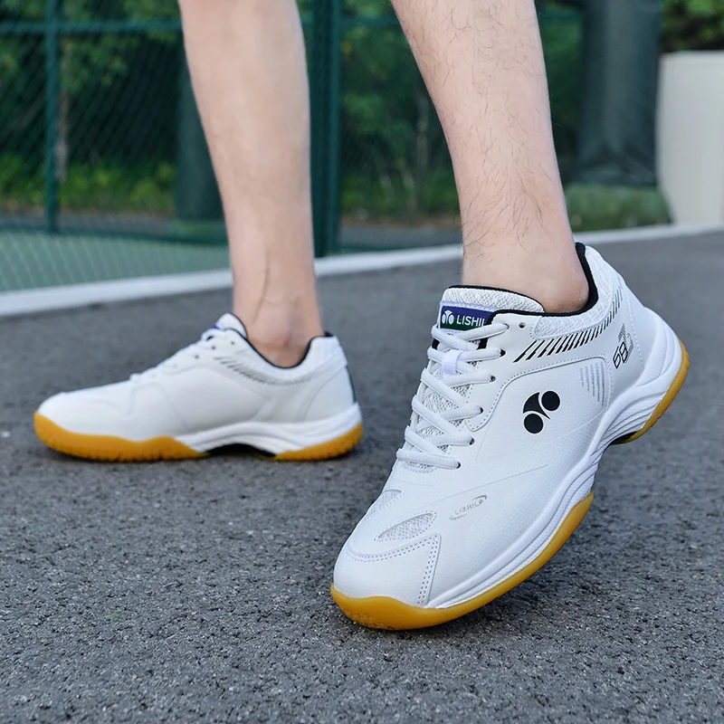 Popular Athletic Badminton Shoes for Men Light Weight Women Sport Volleyball Tennis Sneakers Comfortable Fitness Shoes 26153