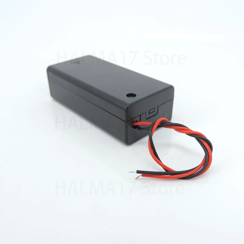 2 types 9 Volt Box Pack Power Toggle Black 9V Battery Holder with ON/OFF Switch or no cover J17