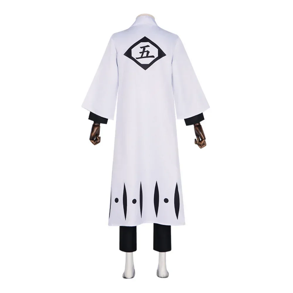 Anime Bleach Aizen Sousuke Cosplay Costume Adult Unisex Thousand Year Blood War Gotei 13 Team 5 Captain Robe Kimono Suit Outfit