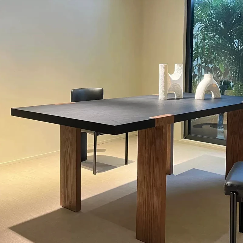 Nordic simple solid wood dining table, long table ash wood desk, excluding dining chairs