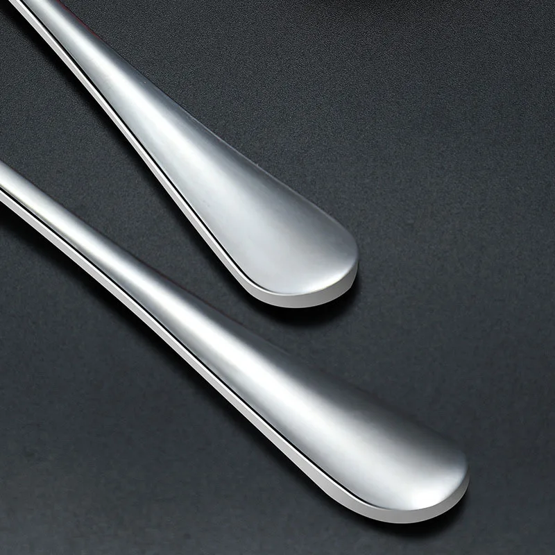 Stainless Steel Ice Round Spoon Kitchen Utensils Set Hotel Family Dining Spoon Multifunctional Ice Round Spoon Mirror Round C1