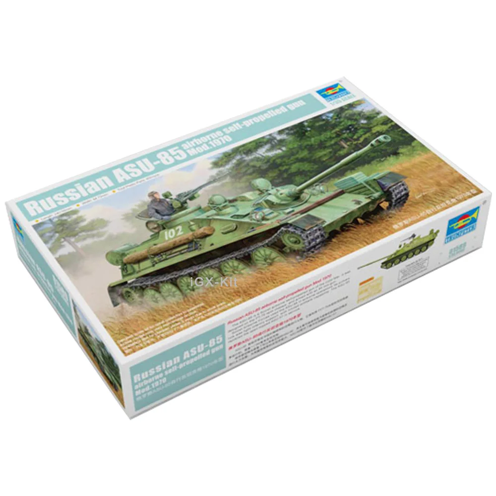 

Trumpeter 01589 1/35 Russian ASU85 ASU-85 Airborne Self-Propelled Gun SPG Mod 1970 Tank Plastic Assembly Model Toy Building Kit