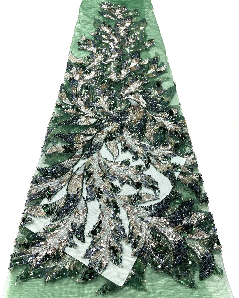 

Высококачественная африканская французская тюлевая кружевная ткань с пайетками и вышивкой бисером для свадебных платьев, нарядов жениха, вечеринок, в нигерийском стиле