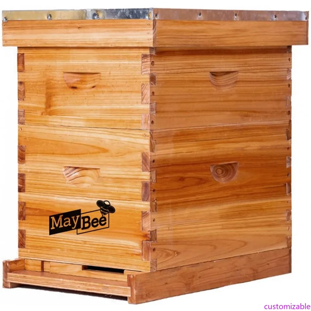 

Customizable Beehive 8 Frame Bee Hives and Supplies Starter Kit, Bee Hive for Beginner
