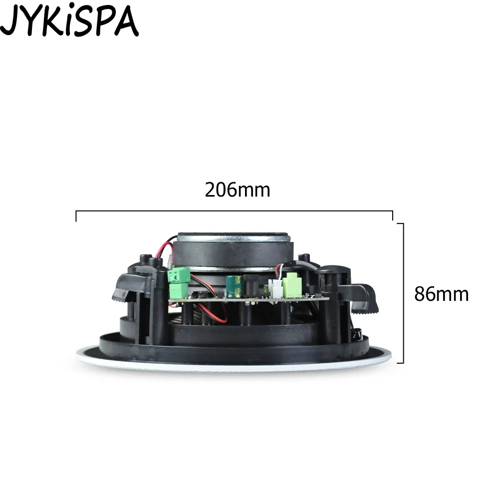 Коаксиальный потолочный Bluetooth динамик без рамки 5,25 дюйма, встроенный цифровой усилитель мощности с магнитной решеткой, динамики с поддержкой