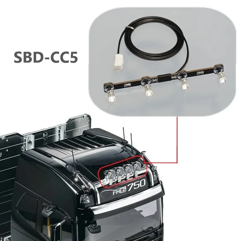 RC 1/14 LED Roof Spotlight PCB Light for Tamiya Hydraulic Excavator Loader Dump Truck for SCANIA MAN VOLVO Tipper DIY Parts
