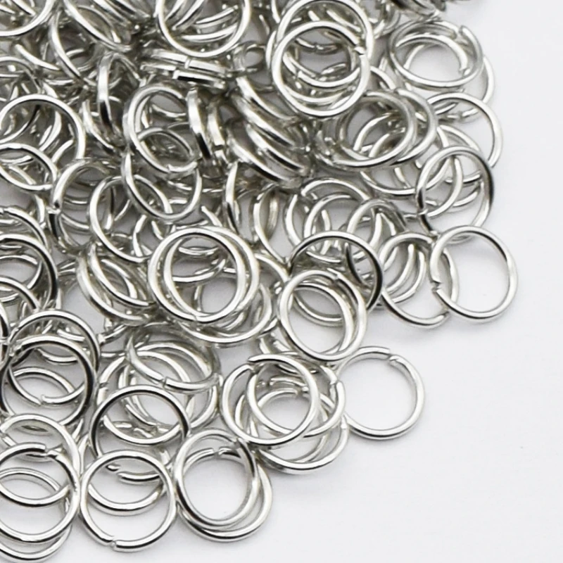 30pcs/Lot 1.0*15mm Gold Silver Color Open Round Single Loops Jump Split Rings for DIY Jewelry Keychain Necklace Making Findings