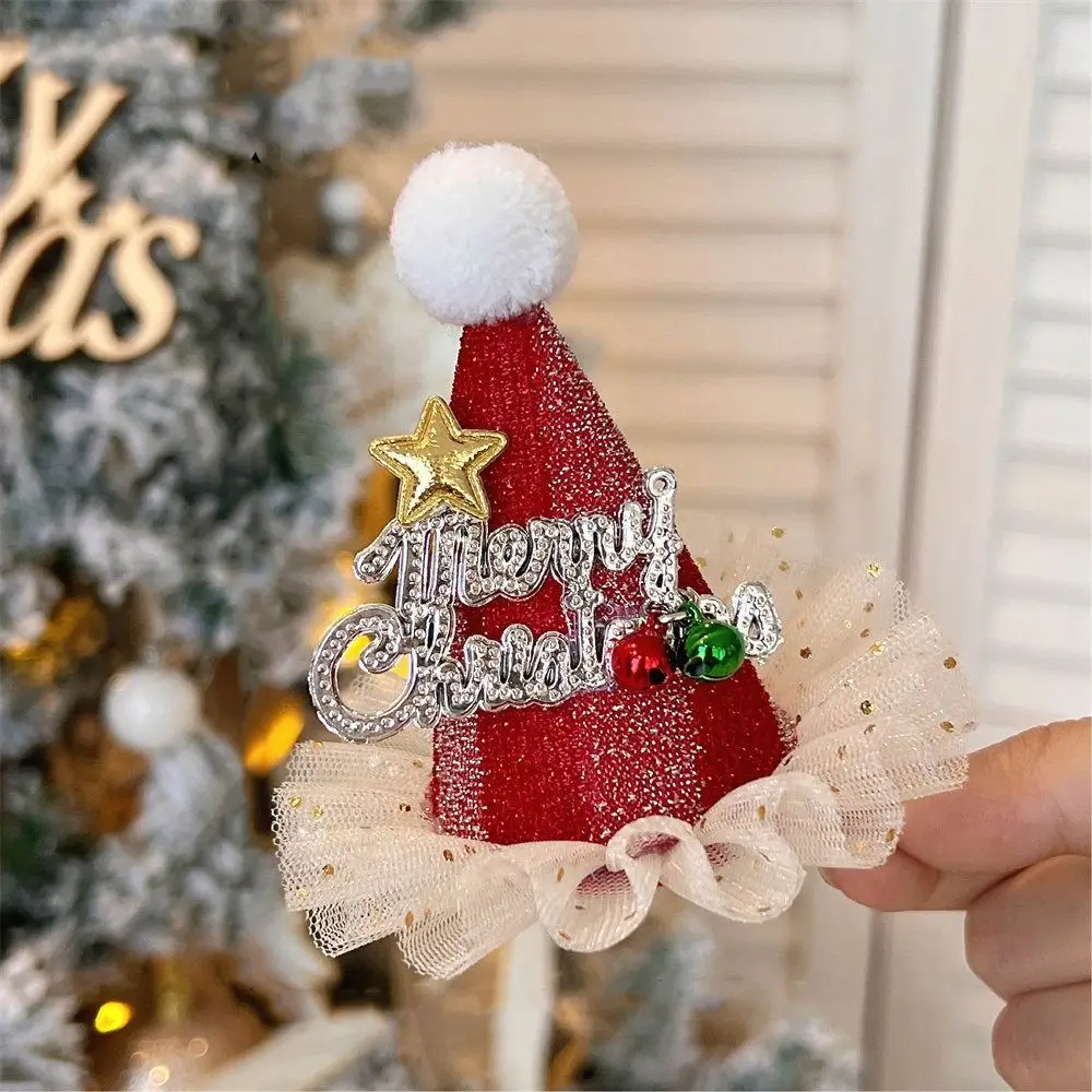 

Merry Christmas Decor Christmas Hairpin Sequin Bell Christmas Hat Headband Star New Year's Hairpin Children Antler Hair Clip