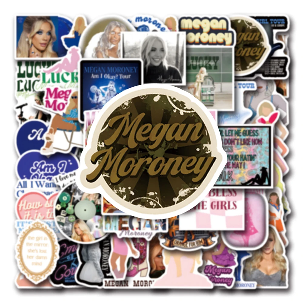 

10/30/52pcs Singer Megan Moroney Stickers Cartoon Aesthetic Decals Decoration DIY Skateboard Laptop Phone Case Sticker Fans Gift