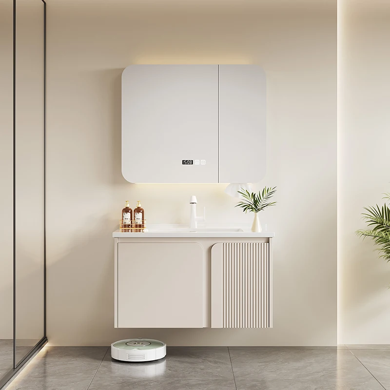 

Modern Simple Bathroom Cabinets Toilet Vintage Vanity White Bathroom Cabinets Mirror Storage Articulos Para El Hogar Furniture