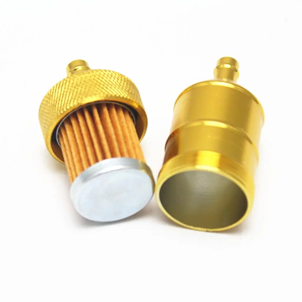 8mm 5/16'' Universal Chrome Aluminum Fuel Filter Car Petrol Inline High quality aluminum inline fuel filter