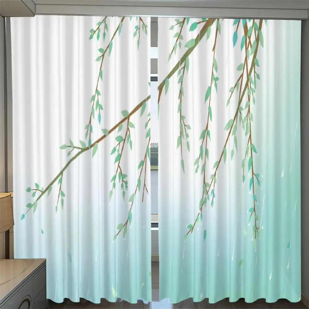 Bright Thick Clouds 3D Pattern Curtains, Shining Sky Stars Print 2 Panels Drapes Set, Noise Reducing Grommet Drapes for Bedroom