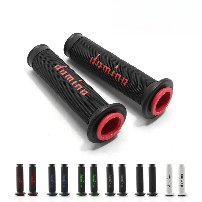New 22 24mm Motorcycle Grips Handle Bar for Universal Pit Bike Motocross Motorbike Rubber GEL Domino Grip 4 Colors