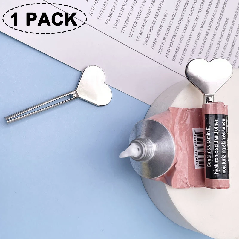 1PCS Metal Manual Toothpaste Squeezer Stainless Steel Dispenser Tube Squeezer Hand Cream Tube Key Roller Bathroom Accessories