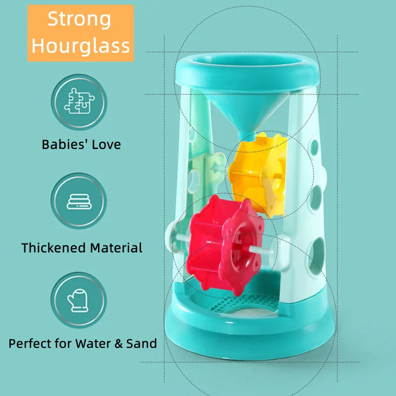 Baby Beach Toys Plastic Sand Castle Play Water Bucket Shovel Sandbox Cart Summer Trolley Kit Kids Child Girls Boys Toddlers Bag