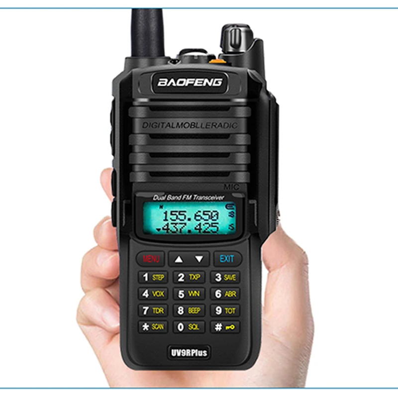 Imagem -03 - Plus Walkie Talkie Portátil Impermeável Rádio em Dois Sentidos Vhf Uhf Cctv Alta Potência 10w 4800mah pc Pcs Baofeng-uv-9r