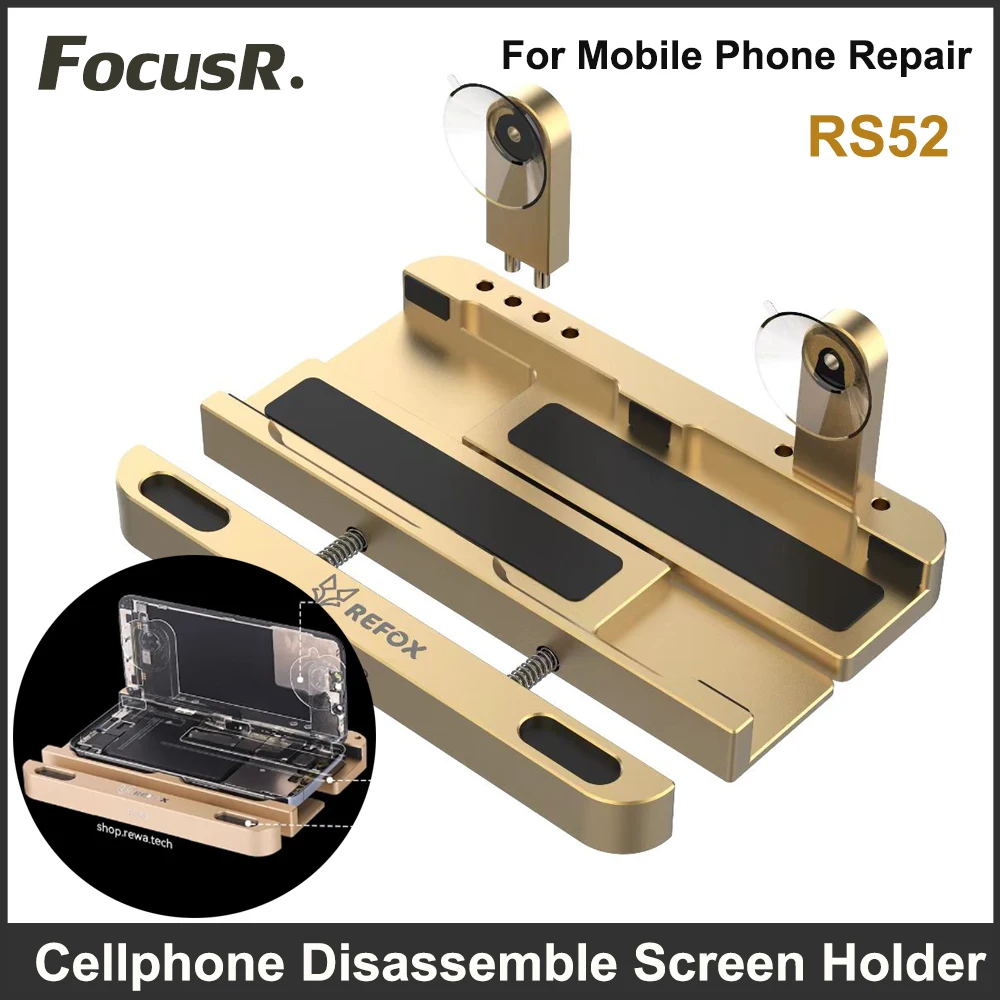 Refox RS52 Multifunctional Clamp Holder for iPhone 15 14 13 12 LCD Screen Disassemble Fixture Back Cover Rear Glass Repair Tools