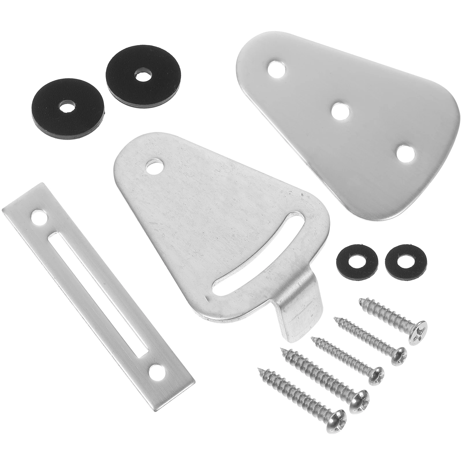 

Door Lock Stainless Steel Barn Latch Heavy Duty Sliding Gate Wooden Locks Slider Silver