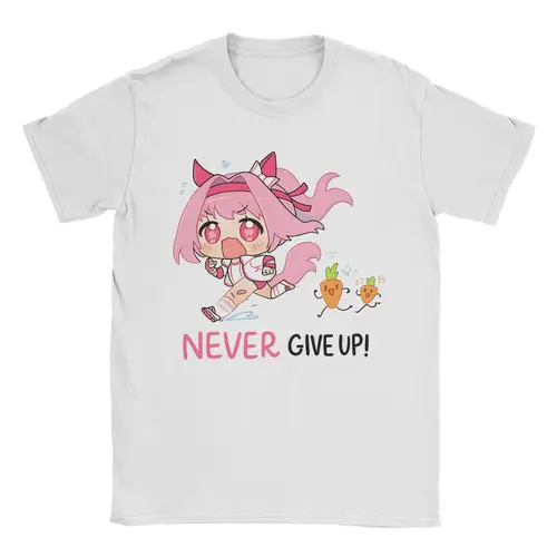 Camiseta para hombre Haru Urara Chibi, camisetas divertidas de algodón, camiseta de manga corta con cuello redondo, ropa de talla grande