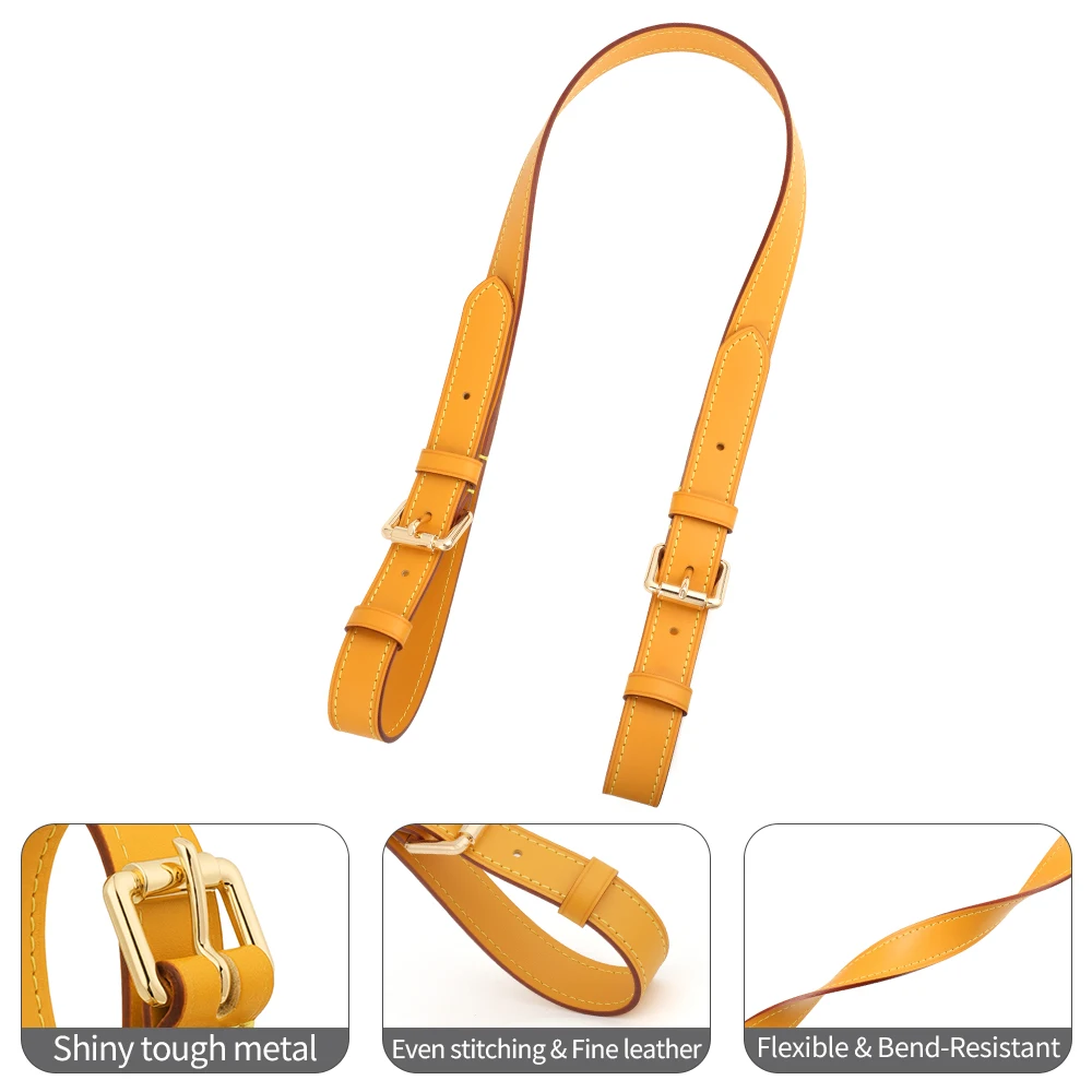 Leather Adjustable Crossbody Strap Leather Shoulder Bag Straps Belt Replacement for Handbag Purse Bucket Bags Handle Accessories