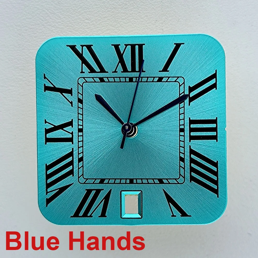 NH35 사각 다이얼 시계 다이얼 맞춤 로고 로마 숫자 남성용 시계 다이얼 N H35 6시 방향 날짜 표시 무브먼트 시계 액세서리 호환