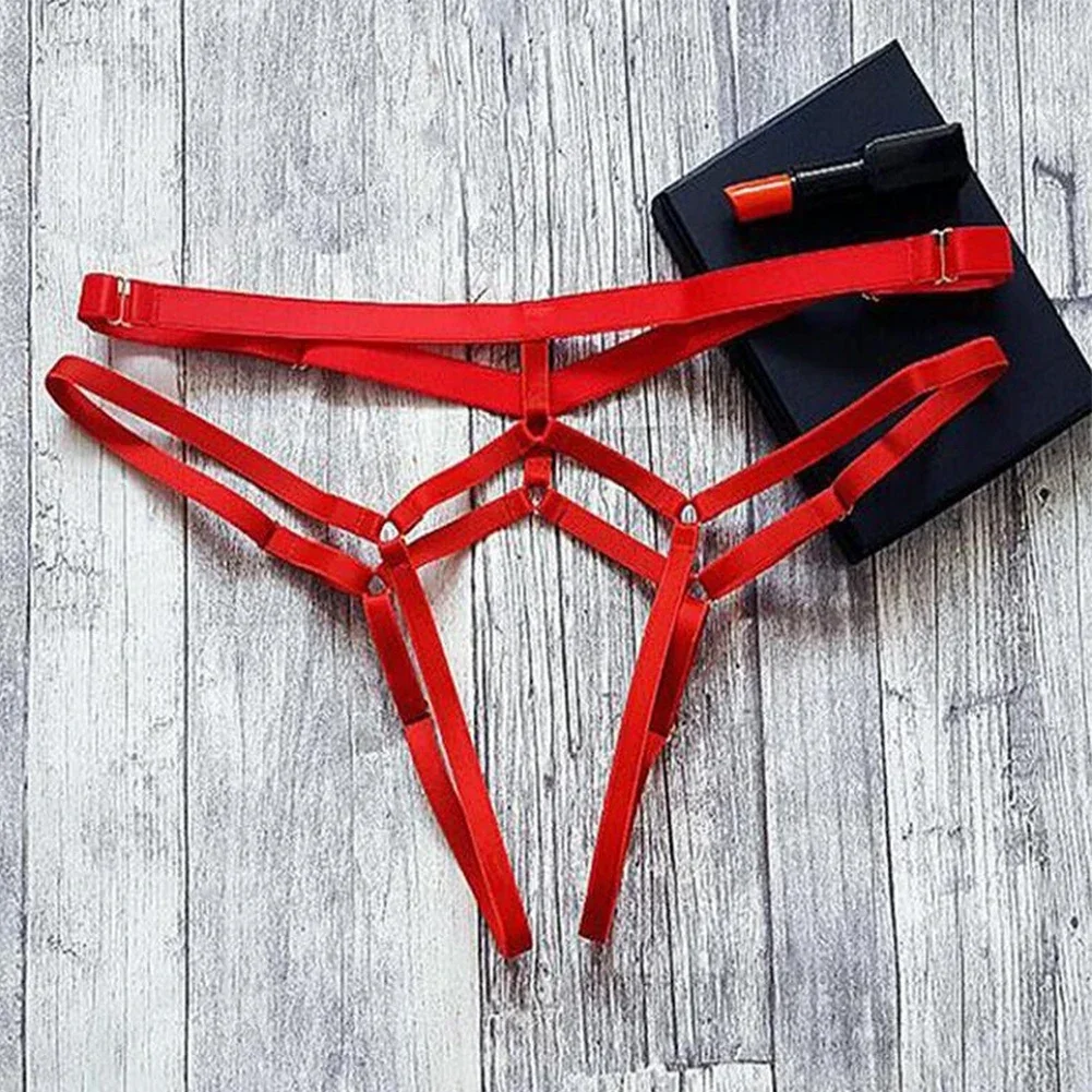 

Women Sexy Hollow Out Crotchless Thong G String Underwear Panties Lingerie Panty Lightweight Solid Erotic Thin Women's Thongs