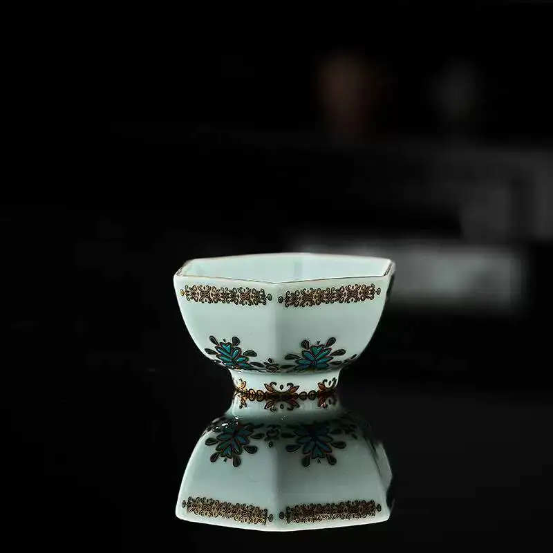 Dunhuang Celadon Personal Ceramic Master Single High-End Retro Tasting Cup, Kung Fu Tea Cup