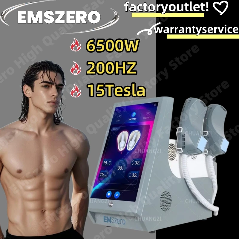 EMSzero EMS Body Slimming Sculpting in Sculpt Machine 200HZ Weight Lose Electromagnetic Muscle Fat Removal with 4 Handle