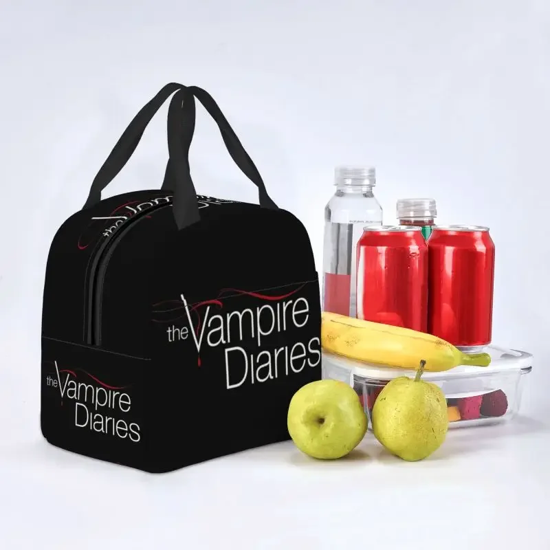 The Vampire Diaries Insulated Lunch Bags for Work School Somerhalder Waterproof Thermal Cooler Lunch Box Women Children