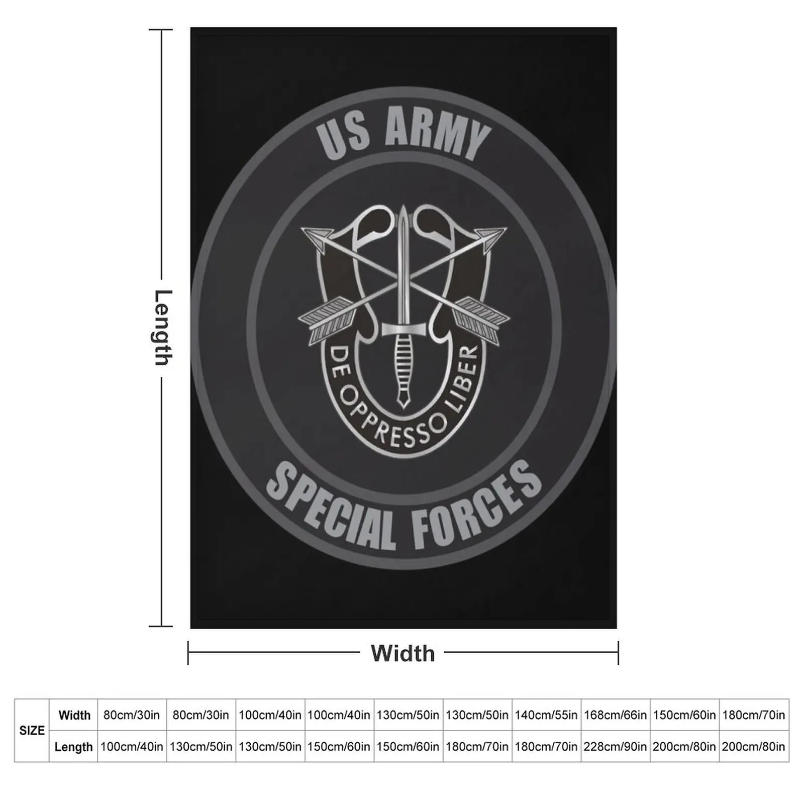 Special Forces Army Throw Blanket couch cozy soft plush fuzzy picnic outdoor blanket