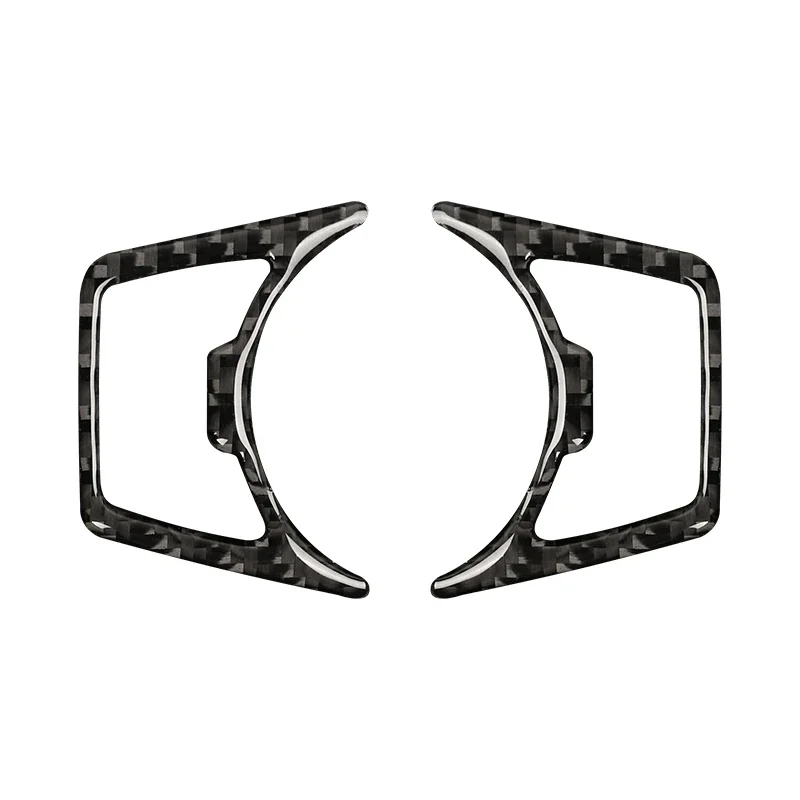 Carbon Fiber Car Headlight Switch Cover Trim Stickers Decoration Frame for Ford Mustang GT 2015-2021 Car Interior Accessories view 2