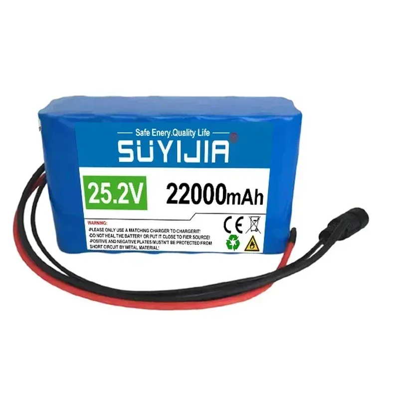 22000mah original 18650 6S2P 25.2V lithium-ion rechargeable battery pack for electric bicycle moped with BMS+25.2V2A charger