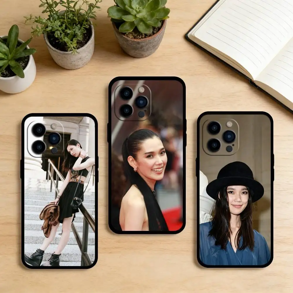 

AAA Top Model T-Tao Okamoto Phone Case For iPhone 17,16,15,14,13,12,11 X XR Plus,Soft Silicone Black Cover