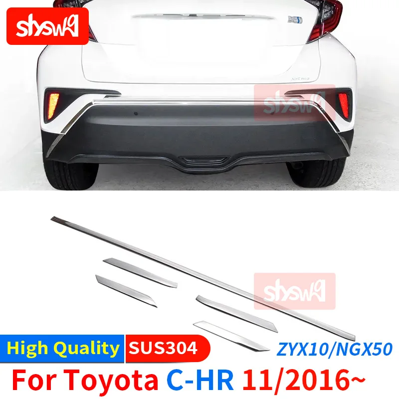 1 PCS High Grade Stainless Steel Car Styling External Chrome Accessories For TOYOTA 18 C-HR ZYX10 / NGX50 REAR BUMPER TRIM COVER
